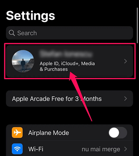Settings application on your iPhone