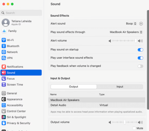Check your Sound Preferences