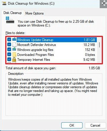 Free up Disk Space with Disk Cleanup