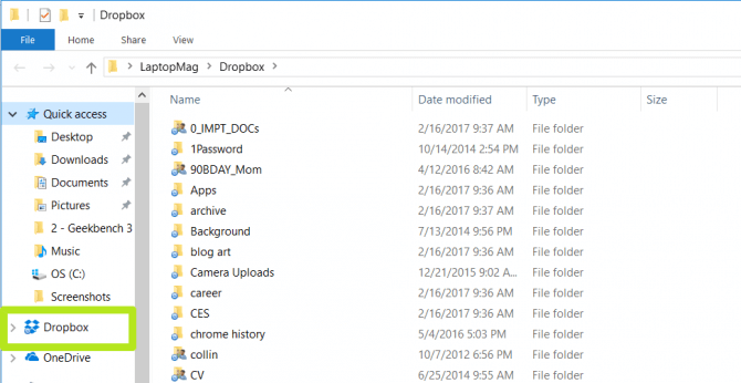 Dropbox Sync Folder