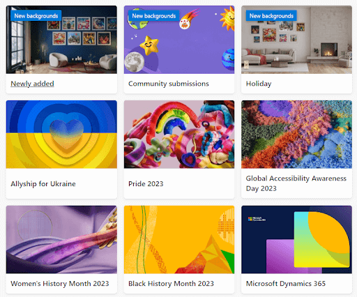 Custom Backgrounds Gallery for Microsoft Teams