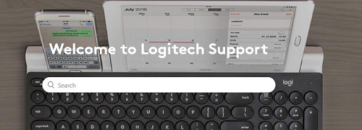 Search your product into logitech support search panel