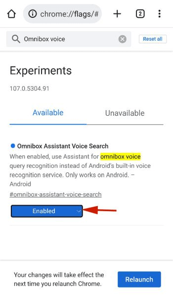 Omnibox Assistant Voice Search