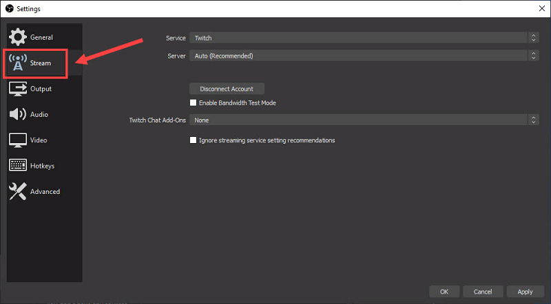 Steam in obs setting