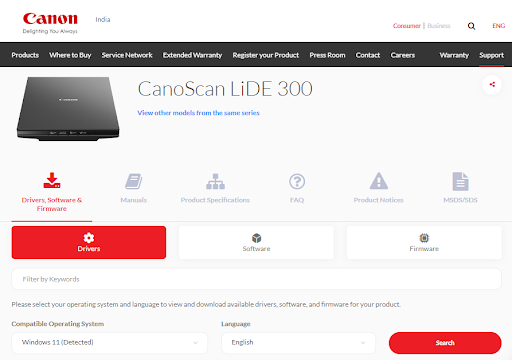 Canon LiDE 300 Scanner driver