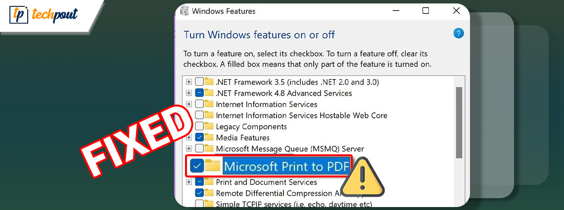 How to Fix Microsoft Print To PDF Not Working in Windows 10, 11