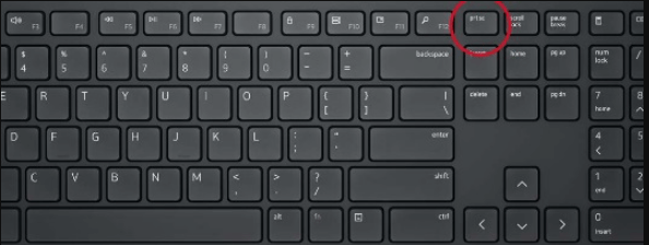Press Keyboard PrintSc button