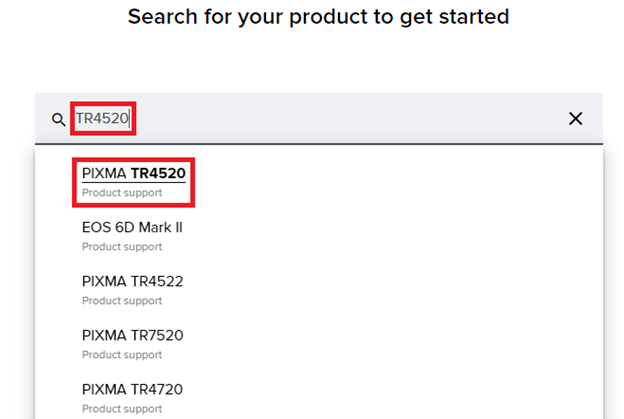 Search and type TR4520, and select the product