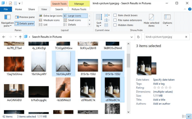 right click on duplicate photographs and choose Delete