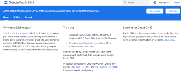 Google DNS Server