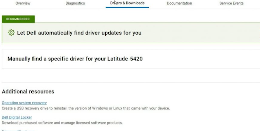 Find Drivers to download the driver file