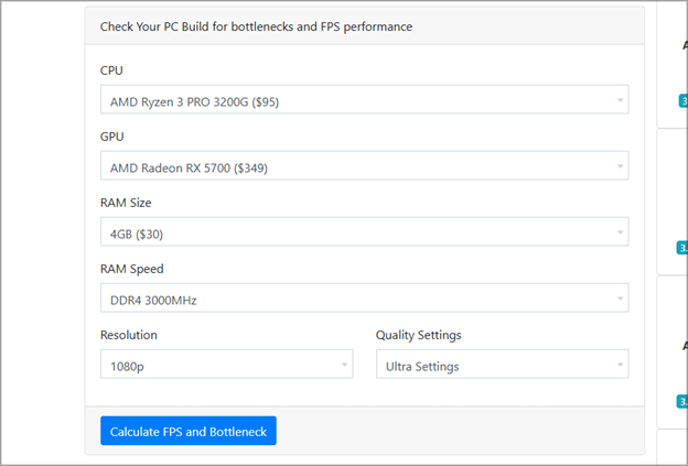 CPU Agent Bottleneck Calculator