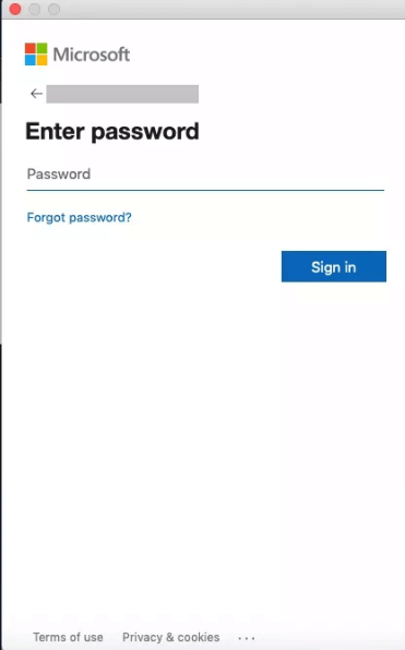 Login with microsoft