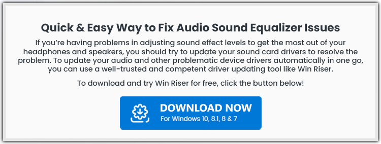 Audio Sound Equalizer Win-Riser