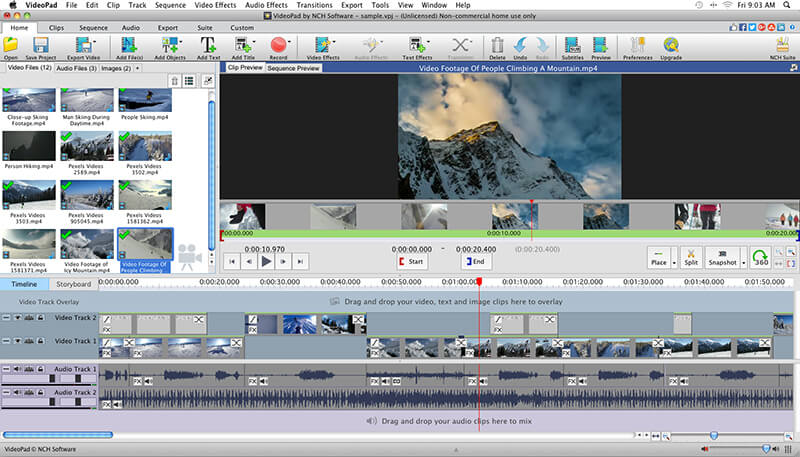 VideoPad for mac