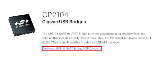 Download USB to UART Bridge VCP Drivers