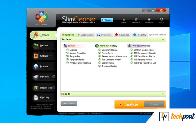 Slimware Cleaner - PC Tuneup and Cleanup