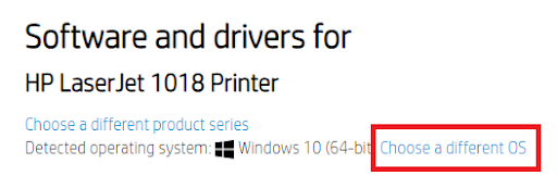 Choose a different OS to Download HP Laserjet 1018 Printer Driver