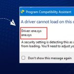 How to Fix ene.sys Driver Cannot Load on Windows 11