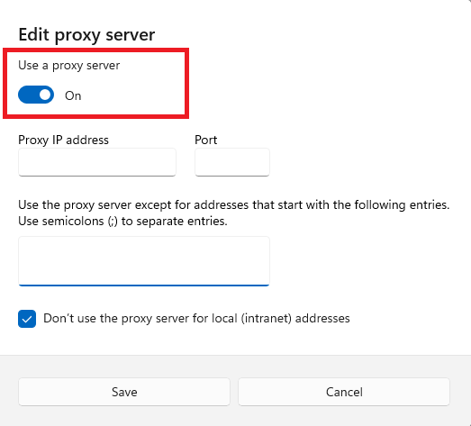 Use a proxy server