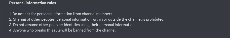 Discord server rules for admins