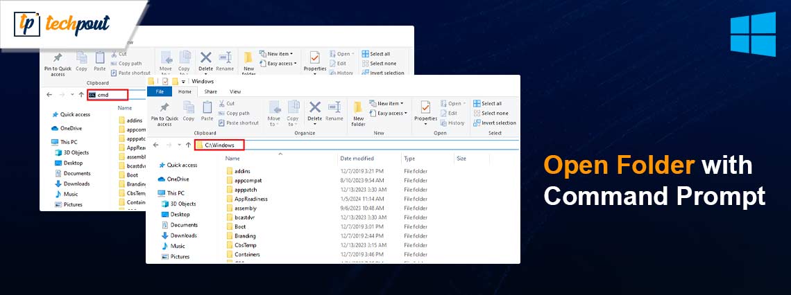 How to Open Folder with Command Prompt in Windows 10, 11