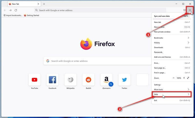 Resetting Firefox browser settings