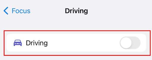 Check the Settings for the Driving Mode on your iPhone