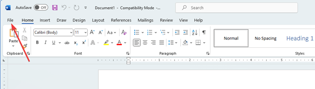 MS word select file