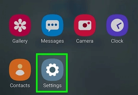tap on setting option of android device