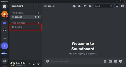 choose a channel that has a voice chat option in discord