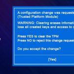 A Configuration Change was Requested to Clear This Computer's TPM-FIXED