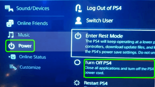Turn Off the PlayStation 4