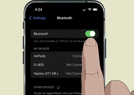 Tap on Bluetooth