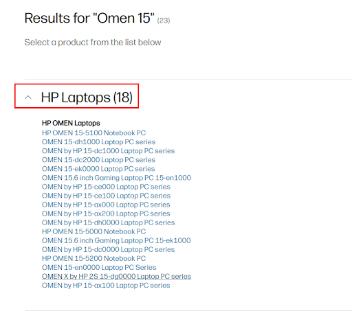Check the correct result and then download the omen driver