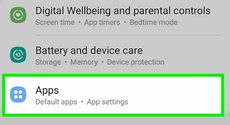 Open Setting and then Click on Apps on Android