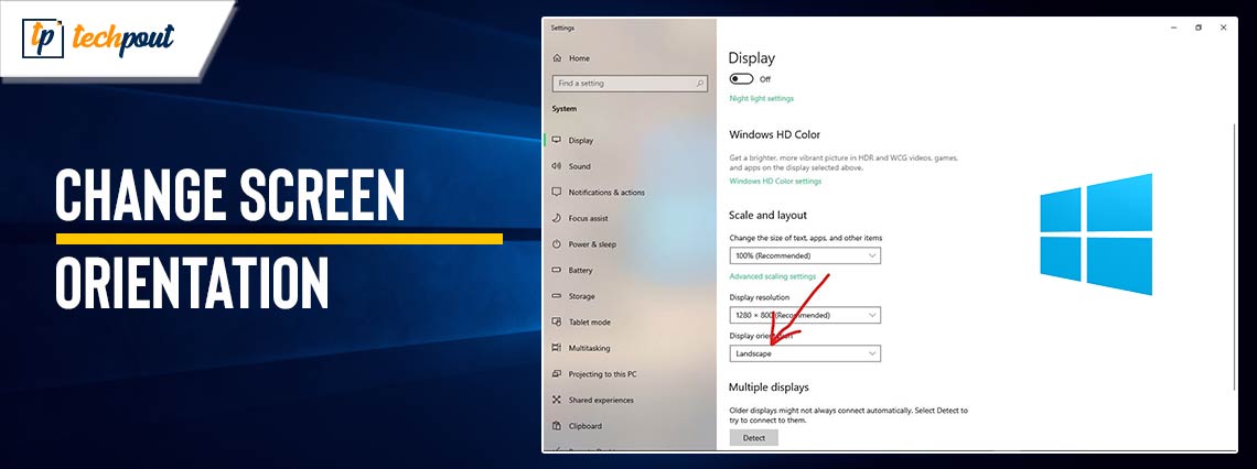 How to Change Screen Orientation in Windows 10