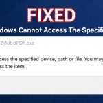 How to Fix Windows Cannot Access The Specified Device