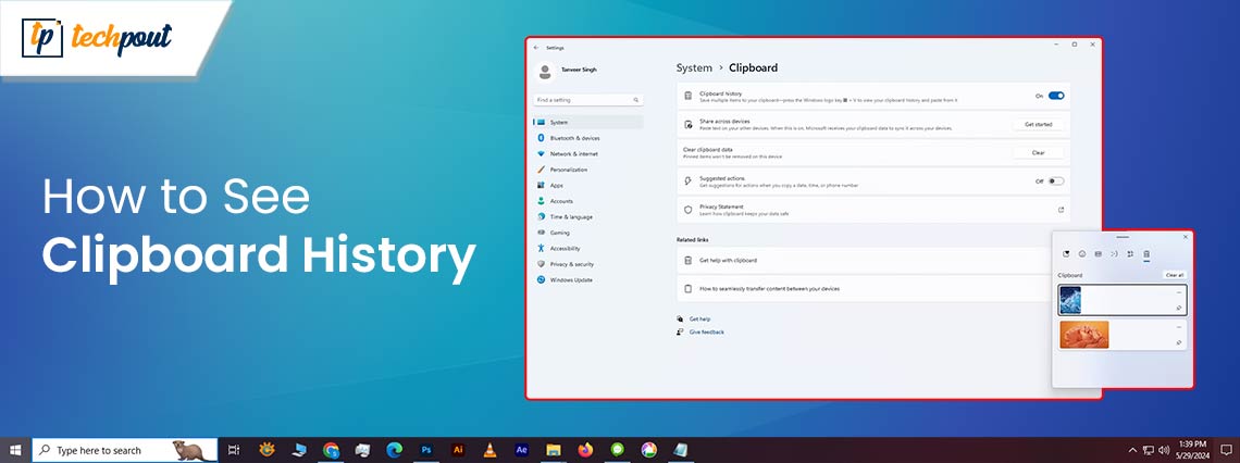How to See Clipboard History on Windows 10, 11