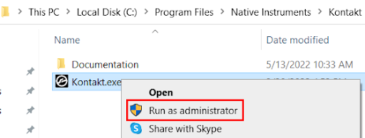 run as administrator