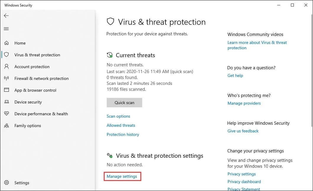 manage-setting-in-Virus-Threat-P