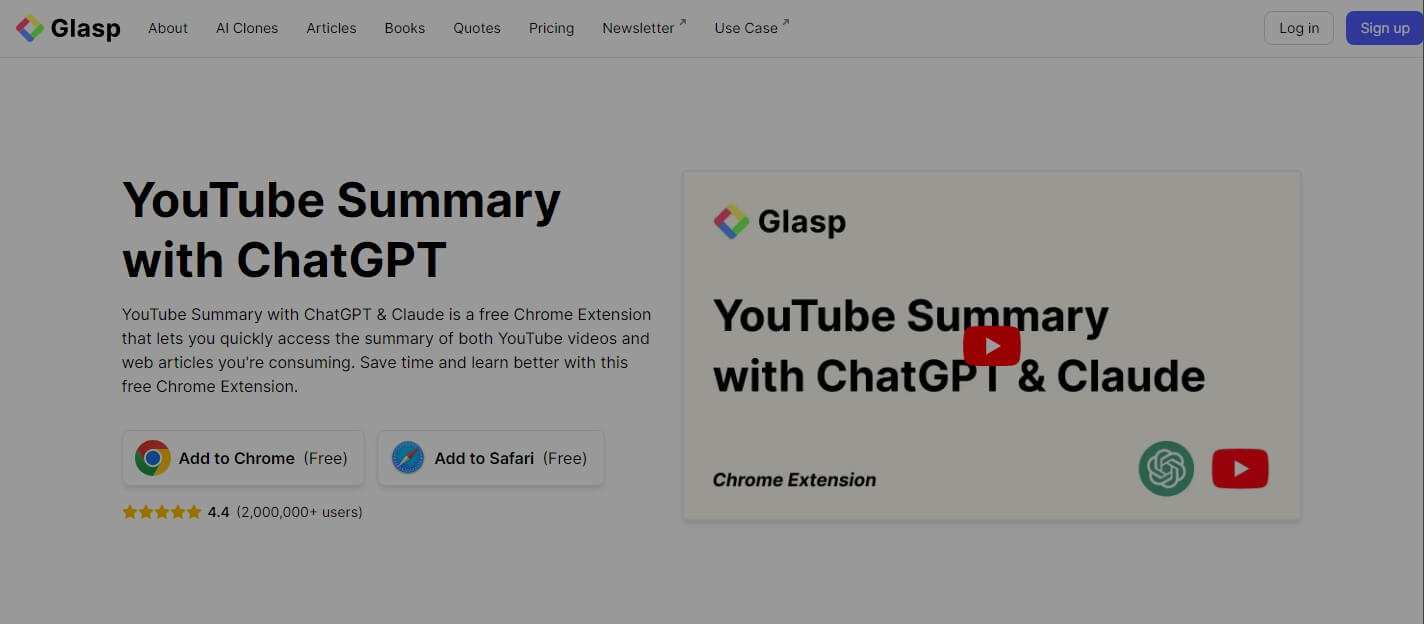 YouTube Summary with ChatGPT & Claude