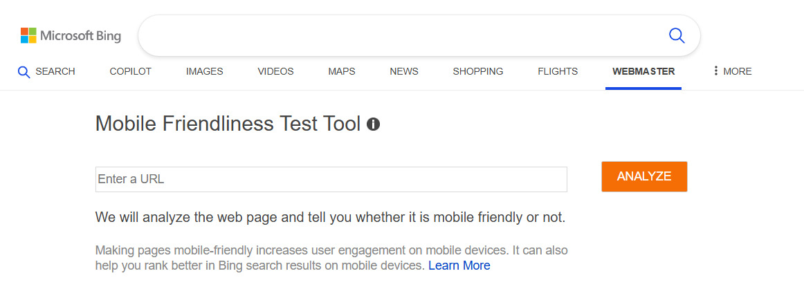 Mobile friendliness tools