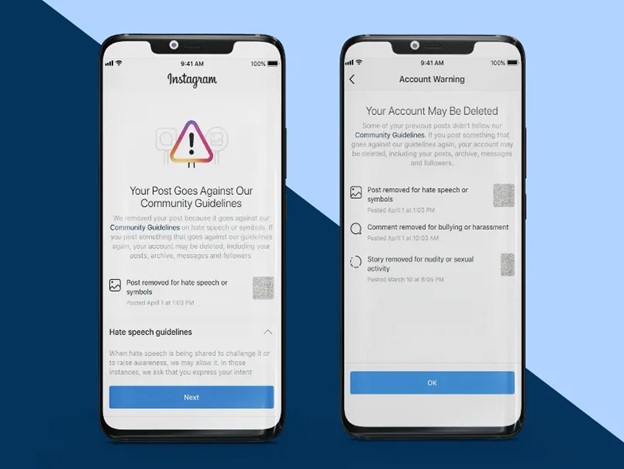 Violating Instagram's Community Guidelines