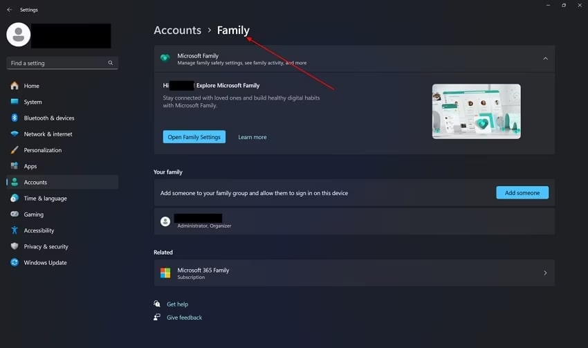 family account