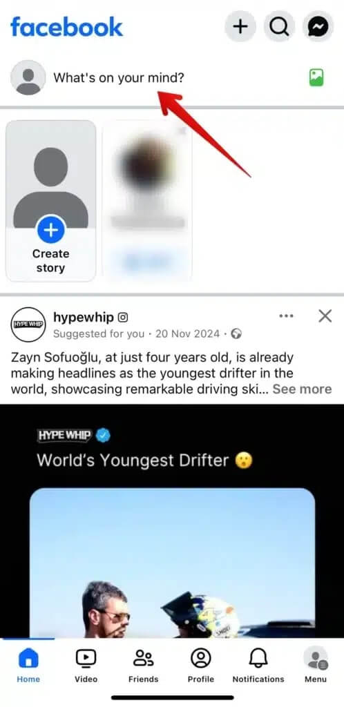 tap what's on your mind