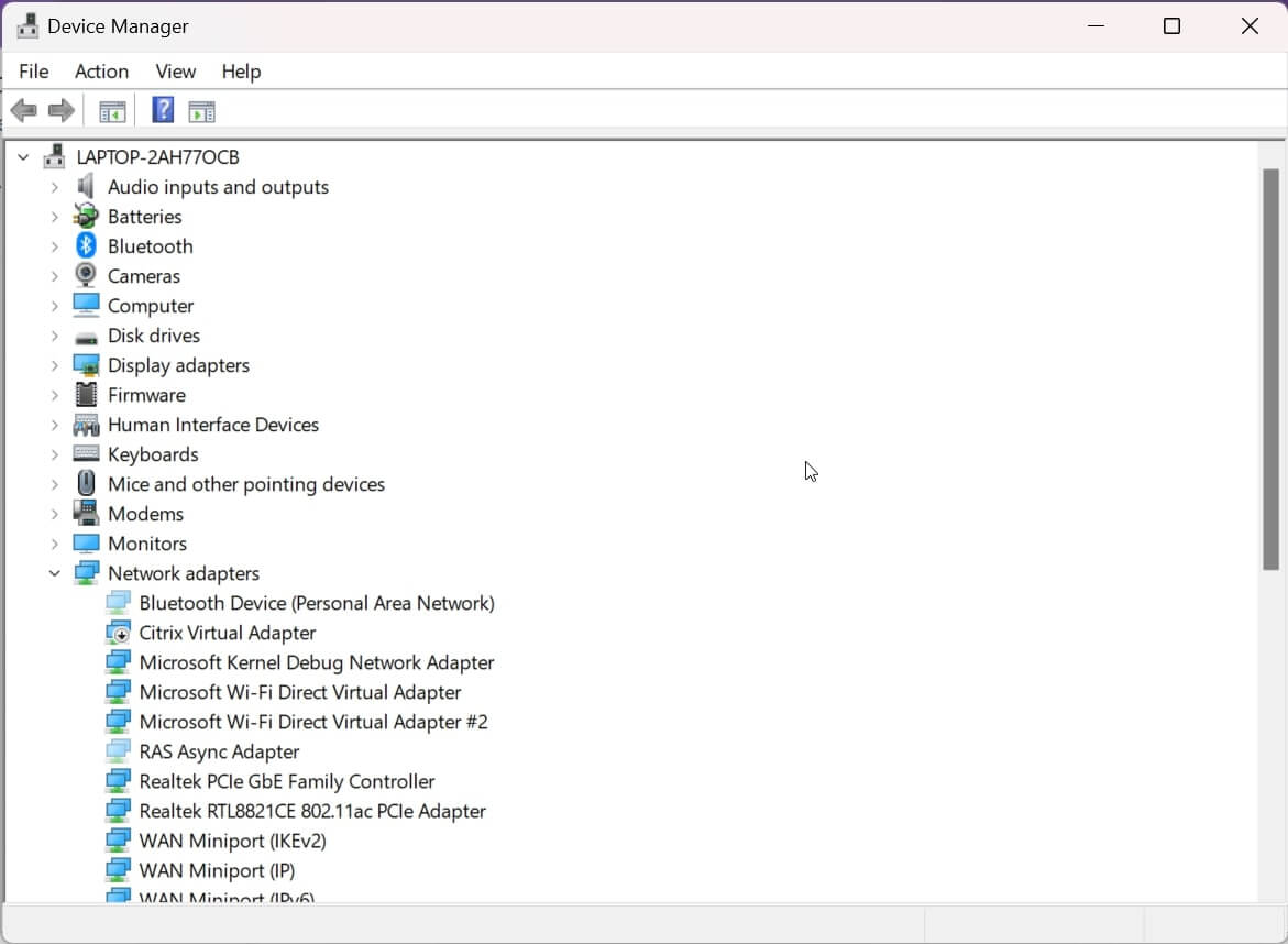 Right-click on each network adapter