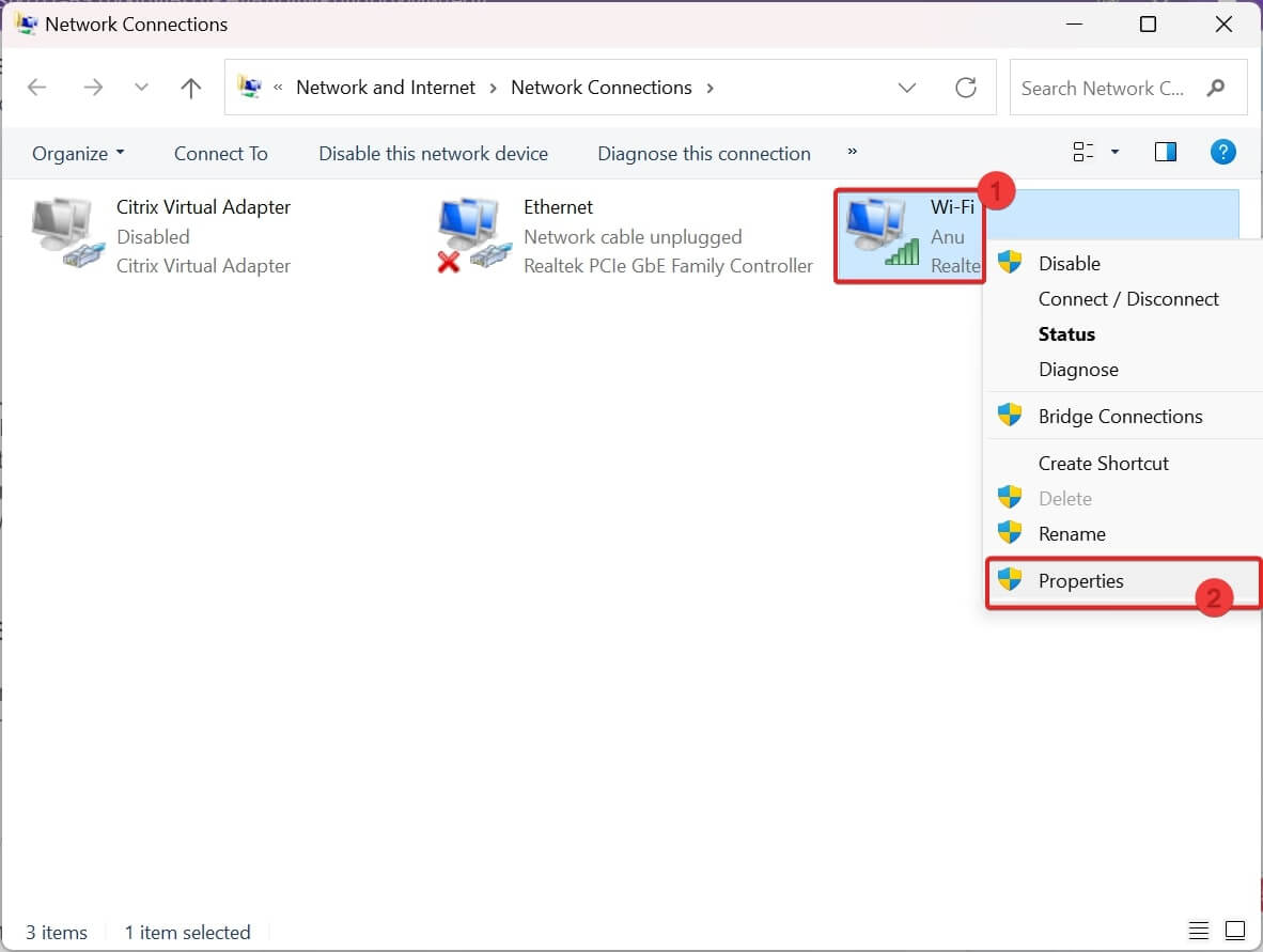 wifi properties