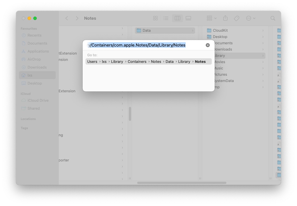 Delete and Rebuild Notes Library