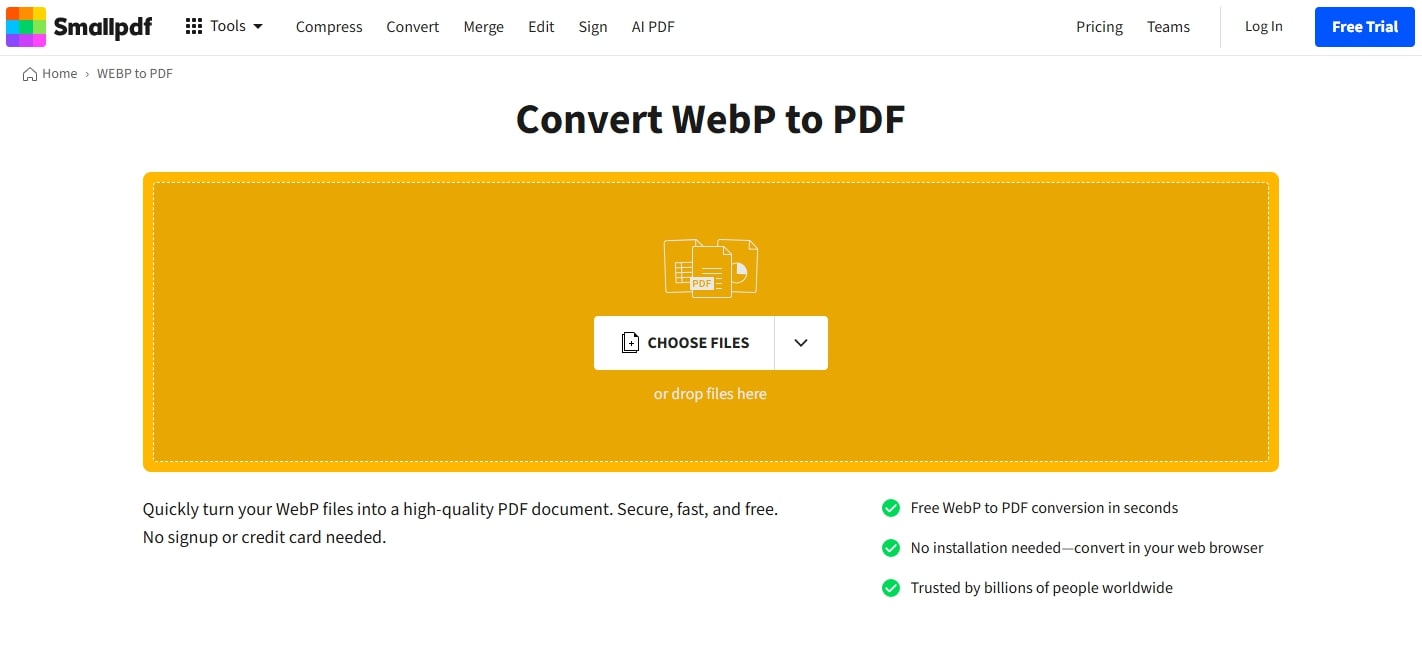 Smallpdf webp to pdf